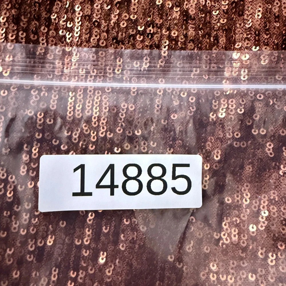 Free People Sequin Jogger Pants Womens Small Brown Copper High Rise Pleated Crop